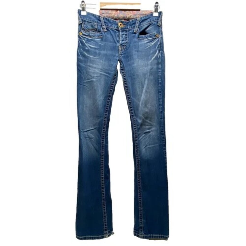 Vintage Lucky Brand Jeans Women's 4/27 Meggie Grace Low Rise Boot Y2K Button Fly